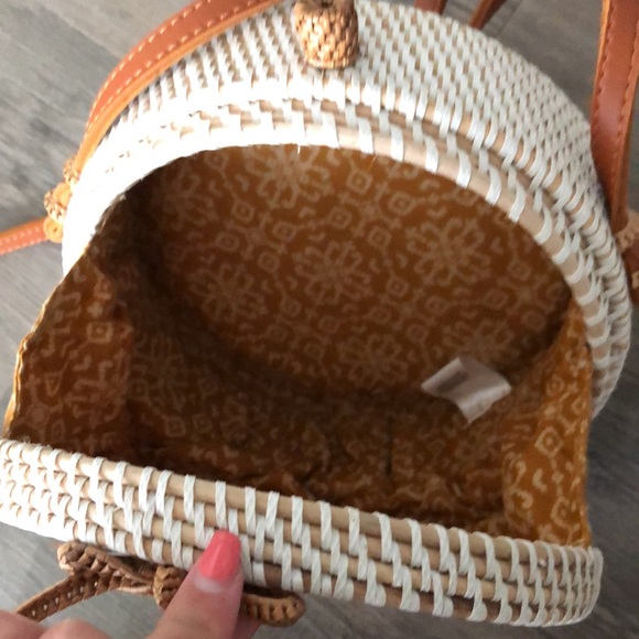 ANTHROPOLOGIE WICKER CROSS BODY PURSE BAG SUMMER - Picture 5 of 9